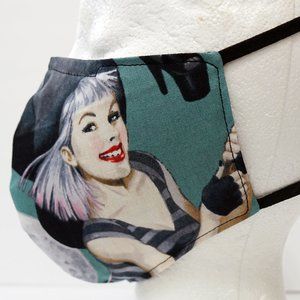 Sexy Pin-Up Girl Witch Halloween Face Masks
